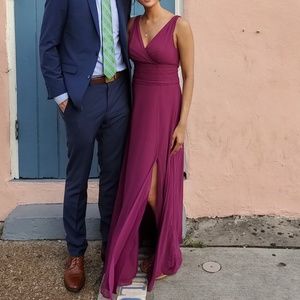 David's Bridal Sangria Dress